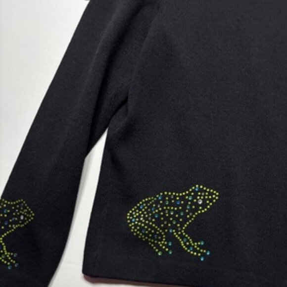 St. John Evening Embellished Black Knit Jacket – Size 4 - Picture 4 of 6